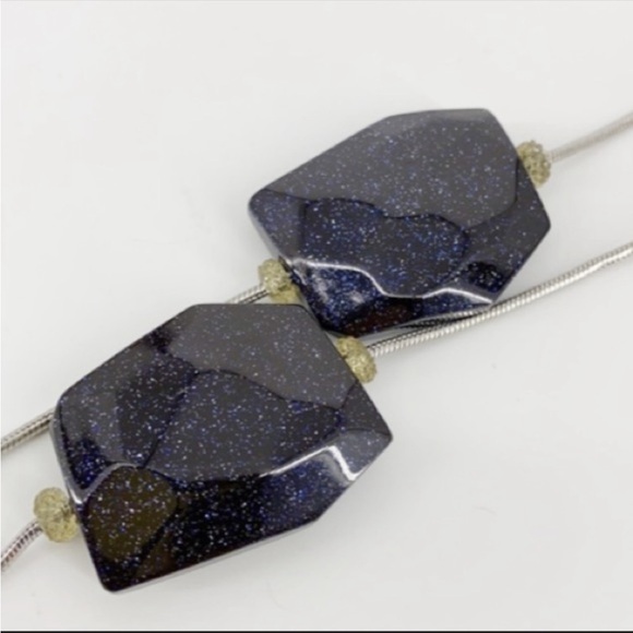 Chicos Metallic Faux Stone Long Necklace - Picture 3 of 3